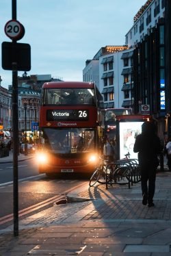 Street view near Victoria Station London hotels and restaurants